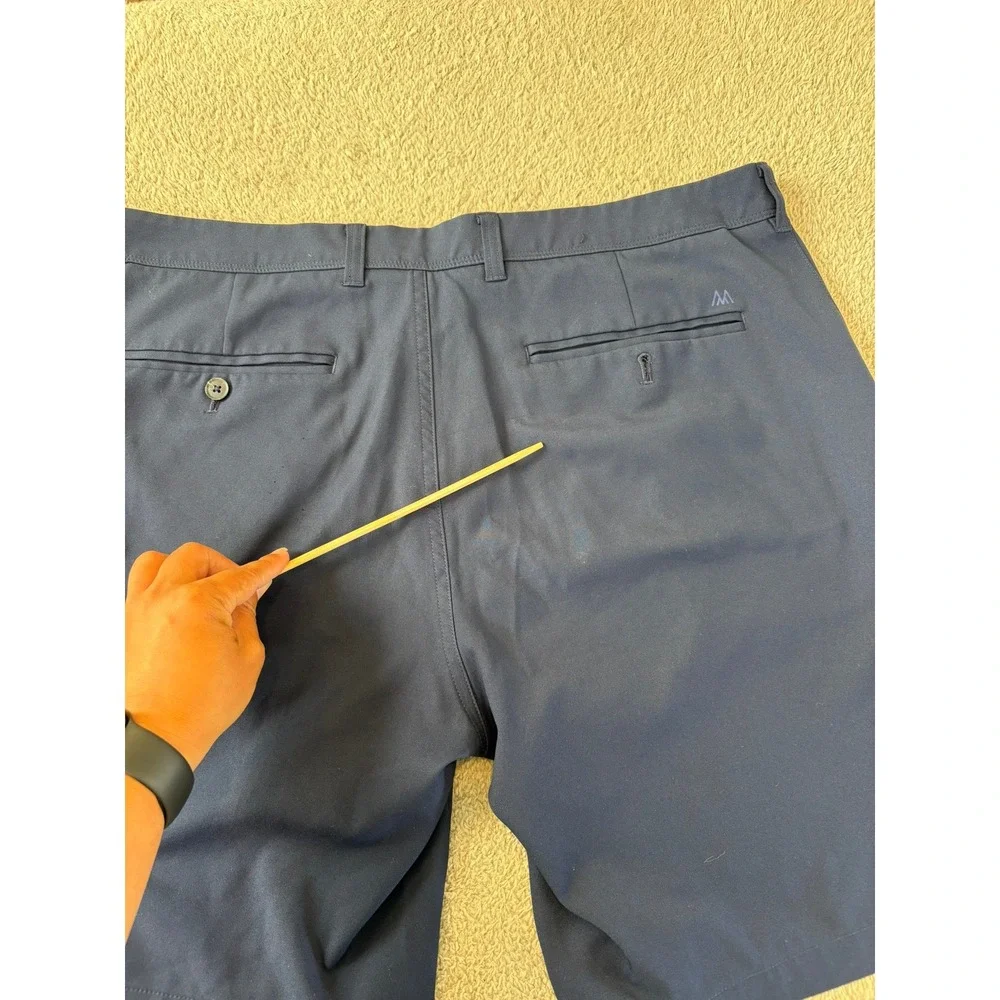 Mizzen+Main Baron Short Mens 36W Navy Blue Performance Golf Stretch 9